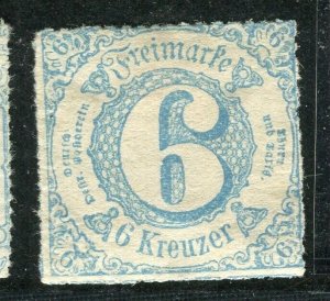 GERMAN THURN & TAXIS; 1850s-60s classic fine Mint hinged 6sgr. Shade, a