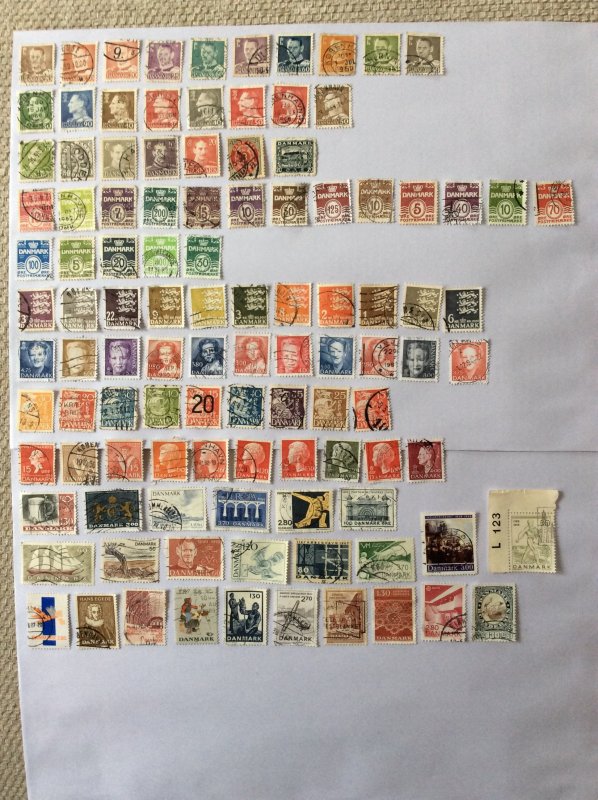 Denmark 100+ stamps - Lot H