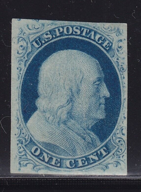 9 VF-XF unused ( mint no gum ) good margins with nice color cv $ 250 ! see pic !