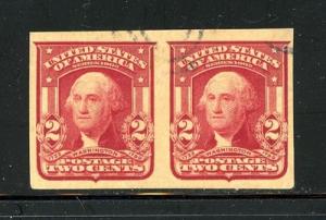 US Stamps # 320A 2c Washington Used Pair Superb