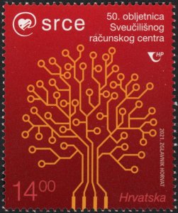 Croatia 2021 MNH Stamps Scott 1221 University Computer Science Tree