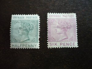 Stamps - Grenada - Scott# 20,24 - Mint Hinged Part Set of 2 Stamps