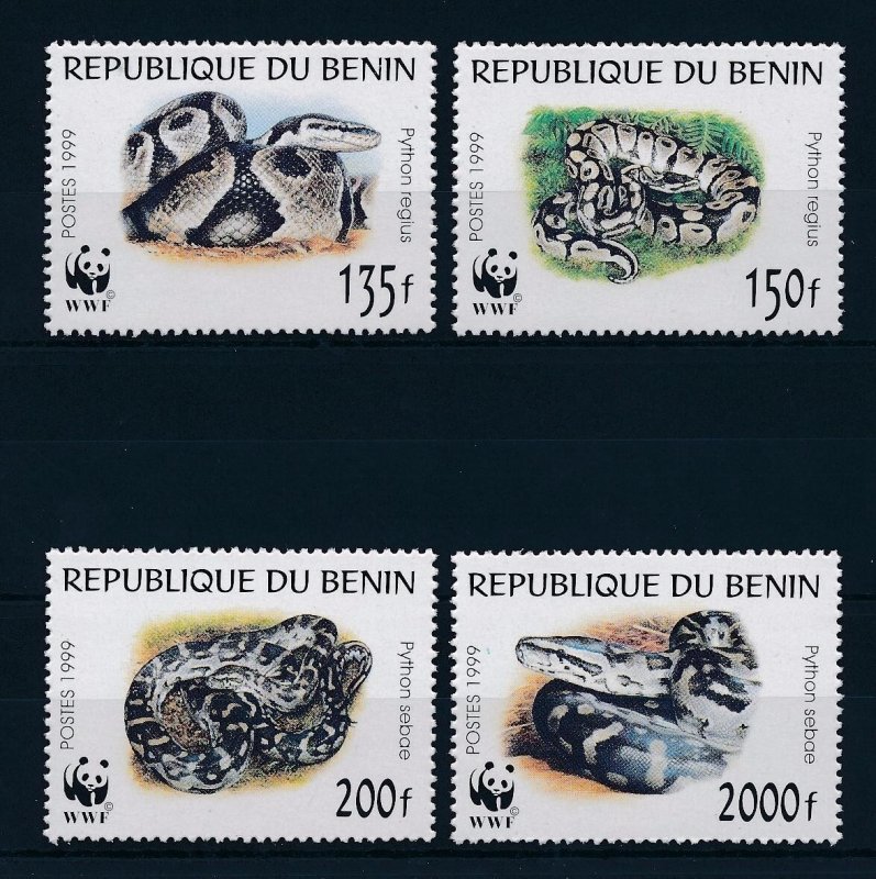 [54228] Benin 1999 Reptiles WWF snakes Royal Python  MNH