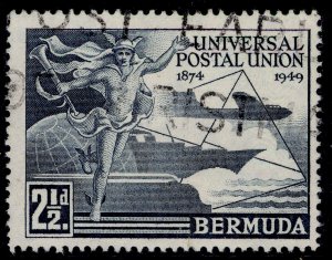 BERMUDA GVI SG130, 2½d blue-black, FINE USED.