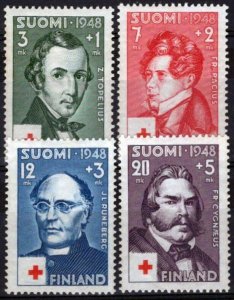 Finland B87-B90 MNH Semi-Postal Red Cross Zachris Topelius ZAYIX 032323SM144