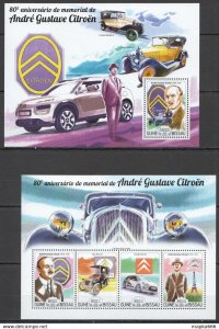 2015 Guinea-Bissau Transport Cars Andre Citroen Kb+Bl ** Stamps St1019