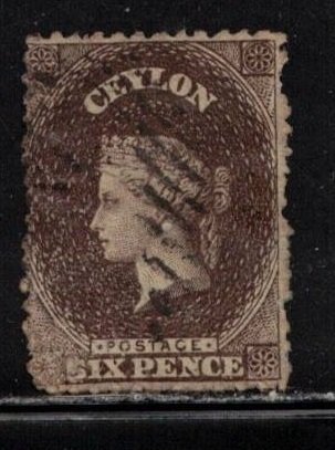 CEYLON Scott # 53e Used - Queen Victoria