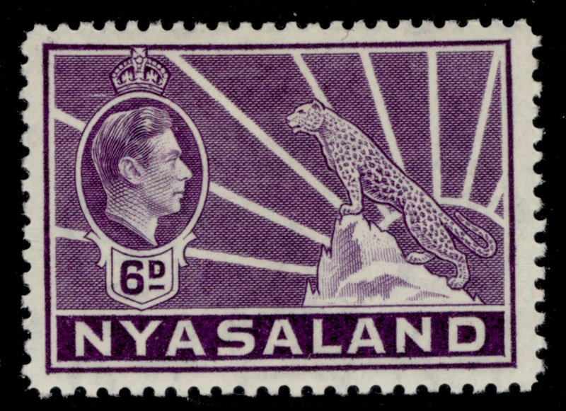 NYASALAND PROTECTORATE GVI SG136, 6d violet, M MINT.