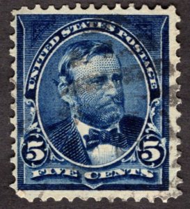 1898, US 5c, Grant, Used, Sc 281