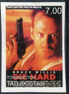 Tajikistan 2000 BRUCE WILLIS Movie Stamp Imperforated Mint (NH)