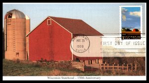 US 3206 Wisconsin Statehood Mystic U/A FDC