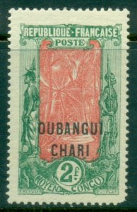 Ubangi-Shari 1922 Middle Congo Coconut Grove Opt OUBANGI-CHARI 2f MLH