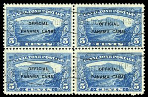 United States Possessions, Canal Zone #O3 Cat$100+, 1941 Officials, 5c blue, ...