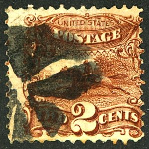 U.S. #124 USED CREASES