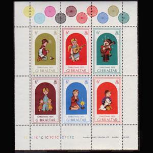 GIBRALTAR 1975 - Scott# 325G S/S Christmas NH