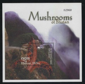 Bhutan 2002 Mushrooms S/S group Sc# 1372 & 1378 NH