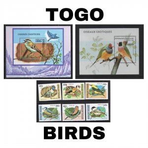 Thematic Stamps - Togo - Birds - Choose from dropdown menu