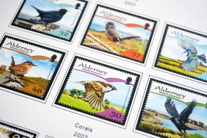 COLOR PRINTED ALDERNEY 1983-2018 STAMP ALBUM PAGES (80 illustrated pages)