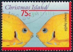 Christmas Island 1995 75c Marine Life - Lemon-Peel Angelfish SG415 Used