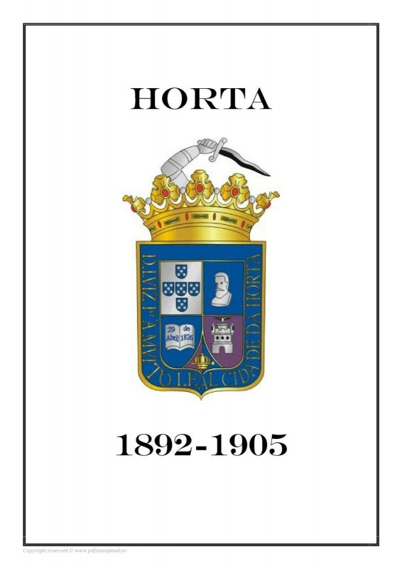 Portugal Horta 1892-1905 PDF(DIGITAL) STAMP ALBUM PAGES 