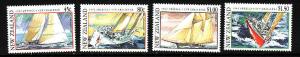 New Zealand-Sc#1085-8-unused NH set-Sailing-America's Cup-19