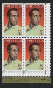 ALLYS STAMPS US Plate Block Scott #3152 32c Humphrey Bogart [4] MNH F/VF STK