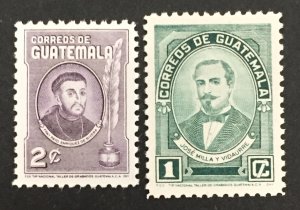 Guatemala 1945 #314-5, Portraits, MNH.