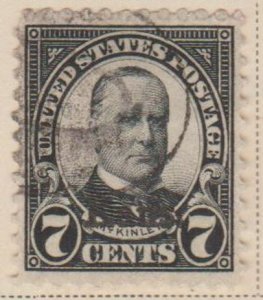 U.S. Scott #665 McKinley - Kansas Overprint Stamp - Used Single