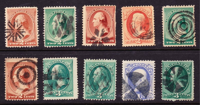 Interesting and Fancy Cancels on 10 Banknote Issues