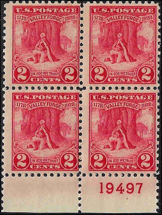 645 Mint,OG,NH... Block of 4... SCV $7.20... w/Plate#