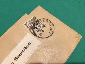 Stuttgart Newspaper Wrapper Postal Item A21502