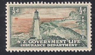 New Zealand #OY29 Government Insurance Issue Lighthouse LH