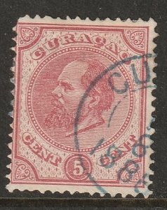 Netherlands Antilles 1881 Sc 3 used tiny thins