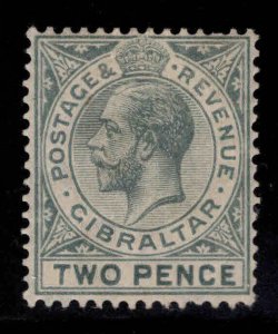 GIBRALTAR  Scott 68 MH* 1912 KGV stamp, wmk 3