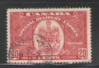 Canada Sc E8 1938 20c Special Delivery stamp used