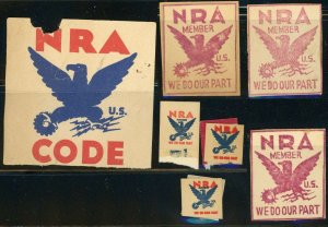 USA National Recovery Administration NRA Labels Cuts