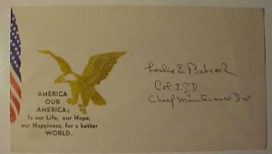 USA  AUTOGRAPH COLONEL CIRCA 1942 UNMAILED PATRIOTIC