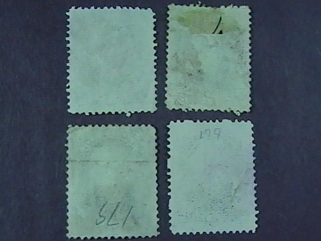 U.S.# 179 X 4 pieces-USED-MANY  SHADES & CANCELS--TAYLOR--1875