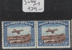 South West Africa SG 86 Pair MOG (5fek) 