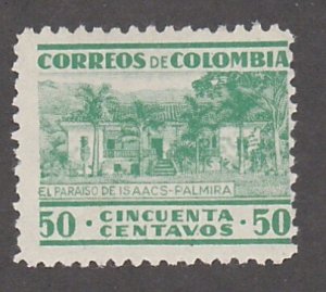 Colombia # 494,  Paradise of Issacs, Mint Hinged, 1/2 Hinged Cat.