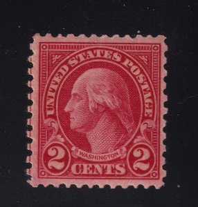 1923 Sc 579 2c carmine MNH perf 11x10 rotary press  CV $140