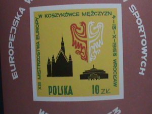 POLAND-1963 -13TH EUROPEAN BASKETBALL CHAMPIONSHIP IMPERF MNH S/S-VERY FINE