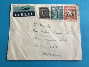 Chile Air Mail to London Vintage Stamp Cover R45797