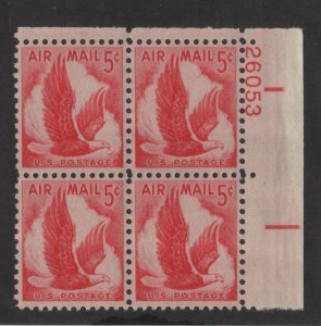 C50 5c Eage 26053 UR Plate Block