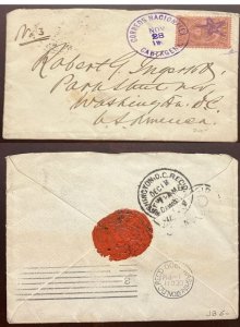 D)1902, COLOMBIA, CIRCULATED LETTER FROM COLOMBIA TO U.S.A, WITH CANCELL
