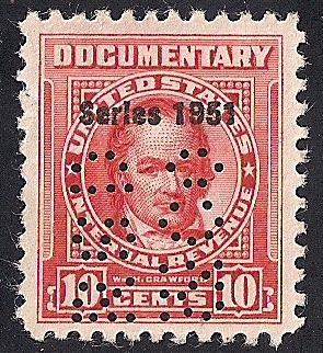 #R567 10 cents W. H. Crawford (1951) Documentary Stamp used VF