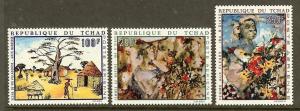 Chad, Scott #'s C61-C63, Art Airmails, VF Centering, MNH