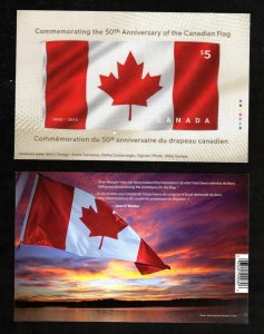2015- Canada- 50 th anniversary of the canadian- flag- Minisheet MINT** 