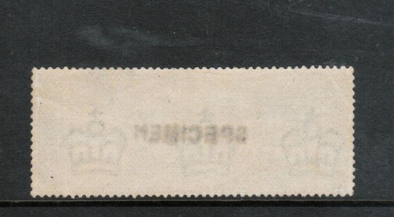 Great Britain #124s (SG #212s) Mint Fine - Very Fine Specimen Overprint Type II