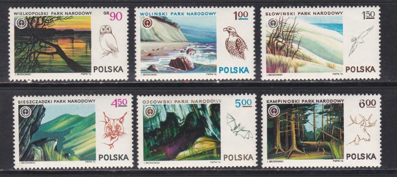 Poland # 2159-2164, National Parks, NH, 1/2 Cat..